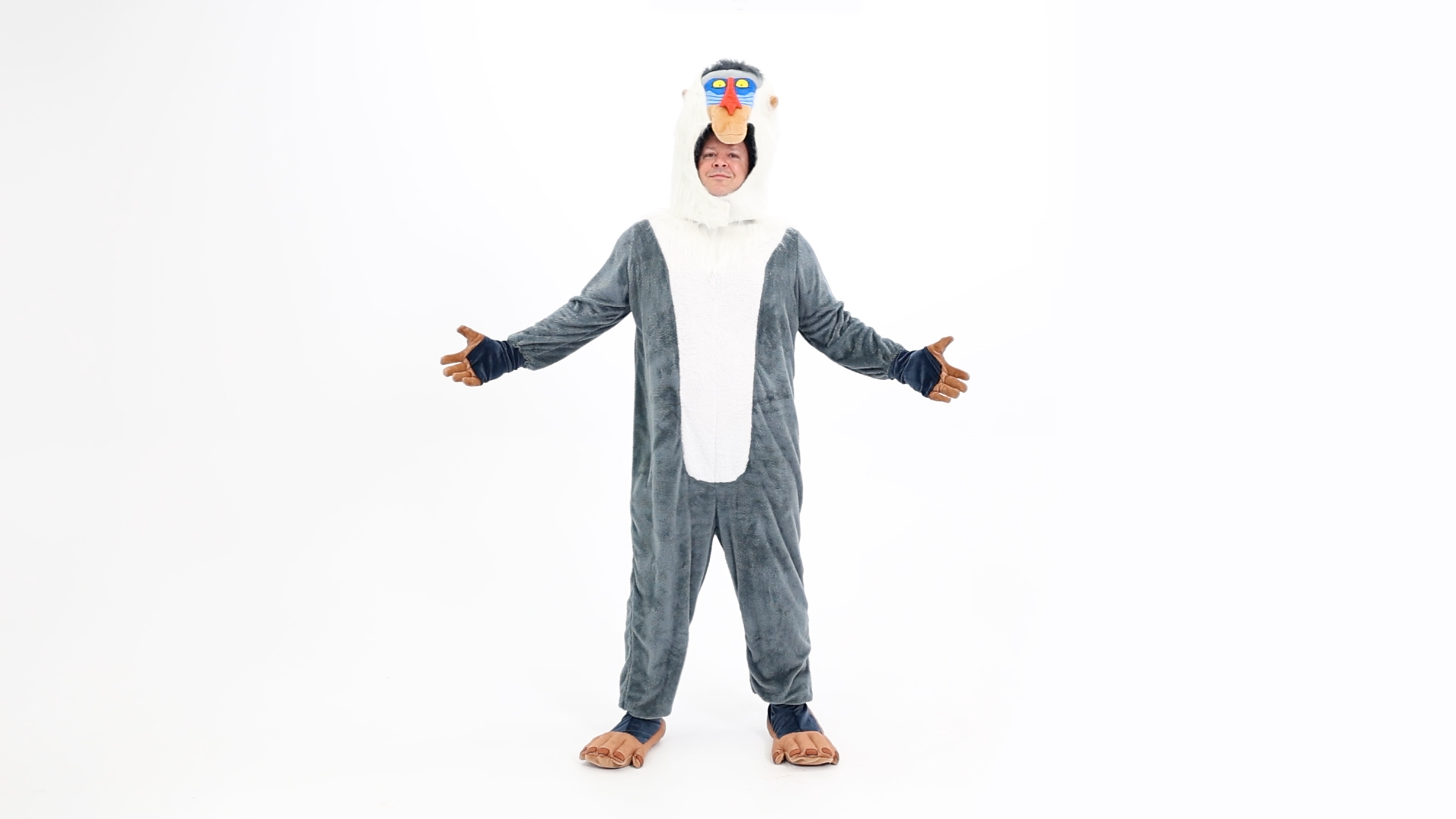 FUN7350PL Men's Plus Size Disney The Lion King Rafiki Costume